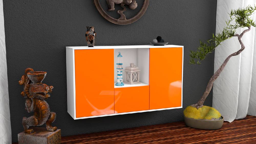 Stil Zeit Möbel Sideboard Garden Grove, Orange, hängend (136x79x35cm) Letzte 3 Tage