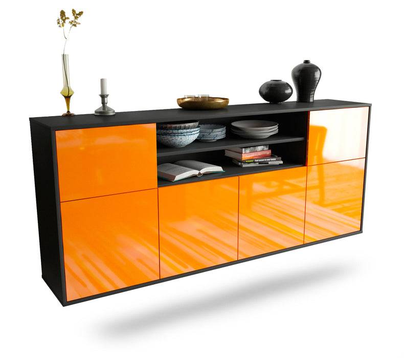Stil Zeit Möbel Sideboard Topeka, Orange, hängend (180x79x35cm)