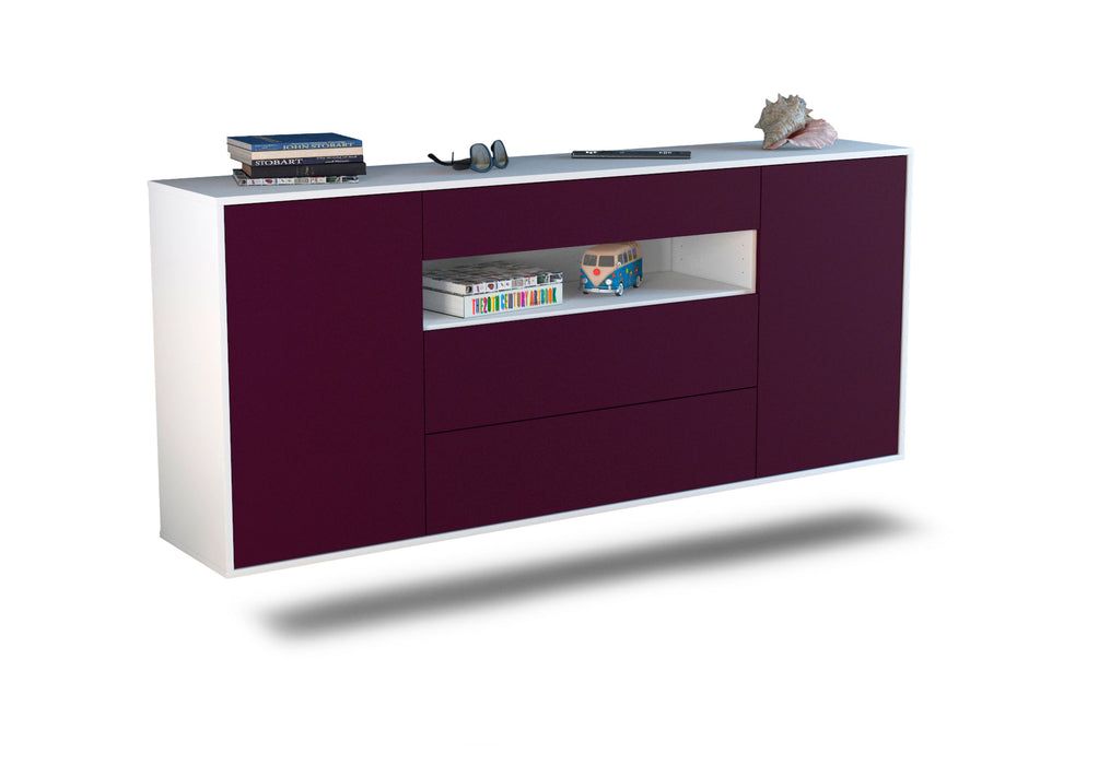 Stil Zeit Möbel Sideboard Vallejo, Lila, hängend (180x79x35cm)