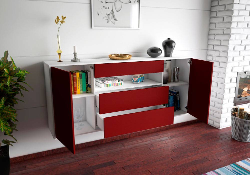 Stil Zeit Möbel Sideboard Vallejo, Lila, hängend (180x79x35cm) Sonderangebot der Fabrik