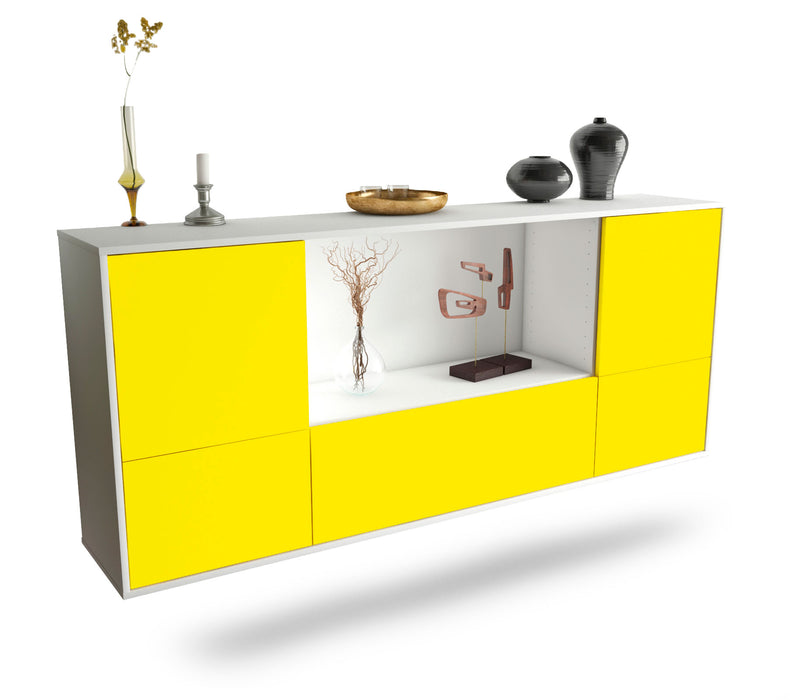 Stil Zeit Möbel Sideboard Sunnyvale, Gelb, hängend (180x79x35cm)