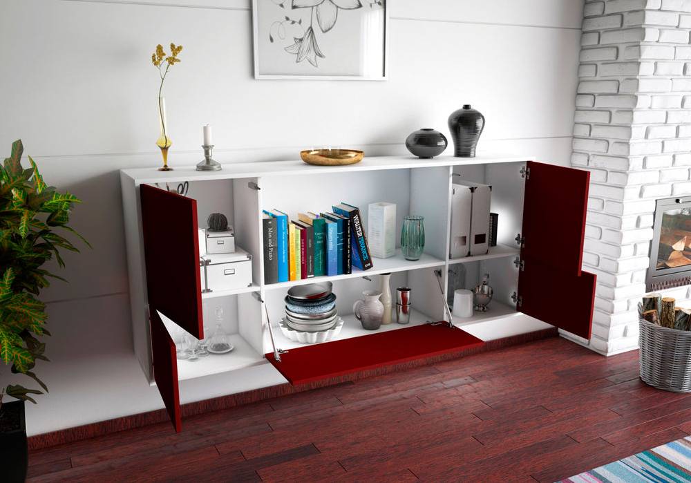 Stil Zeit Möbel Sideboard Sunnyvale, Gelb, hängend (180x79x35cm) Bis zu 55% Rabatt