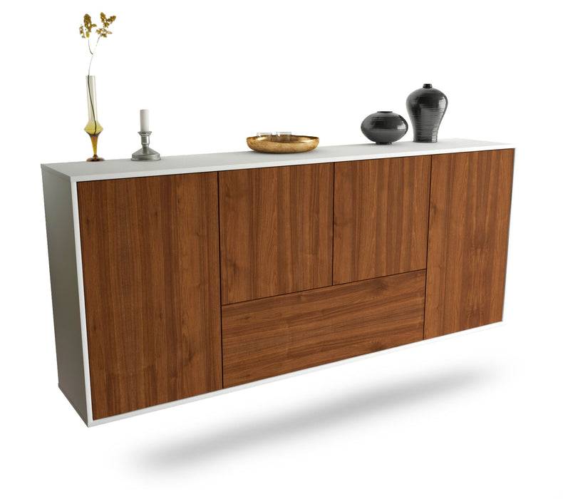 Stil Zeit Möbel Sideboard Escondido, Walnuss, hängend (180x79x35cm)
