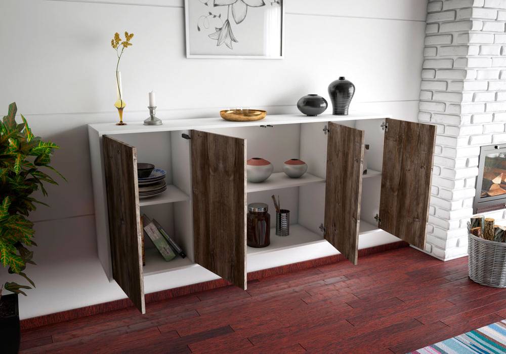 Stil Zeit Möbel Sideboard Lakewood, Zeder, hängend (180x79x35cm) Riesige Rabatte