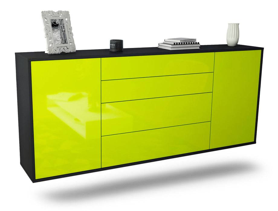 Stil Zeit Möbel Sideboard Bridgeport, Grün, hängend (180x79x35cm)