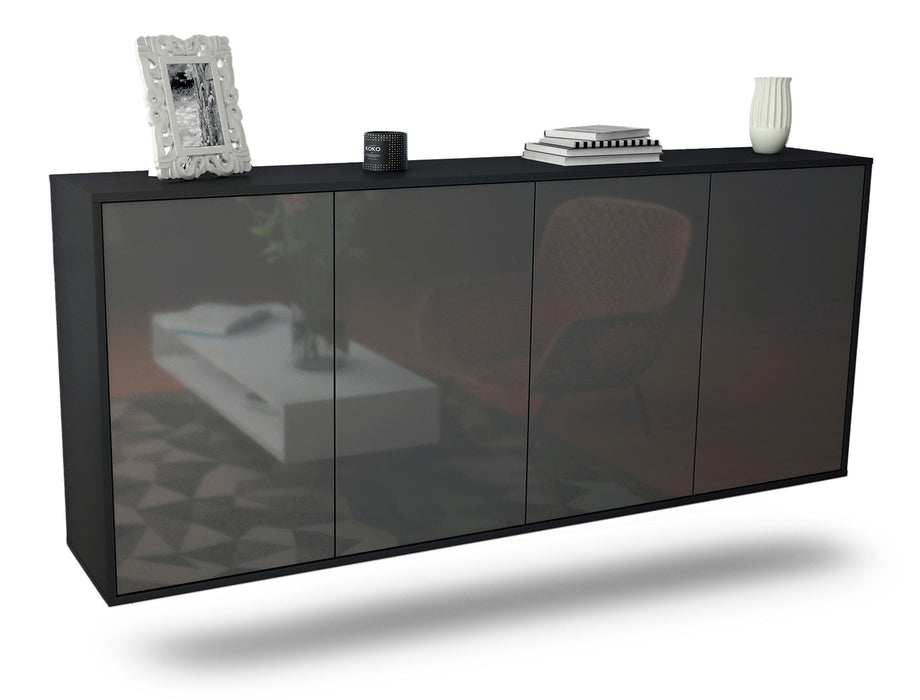 Stil Zeit Möbel Sideboard Lakewood, Grau, hängend (180x79x35cm)