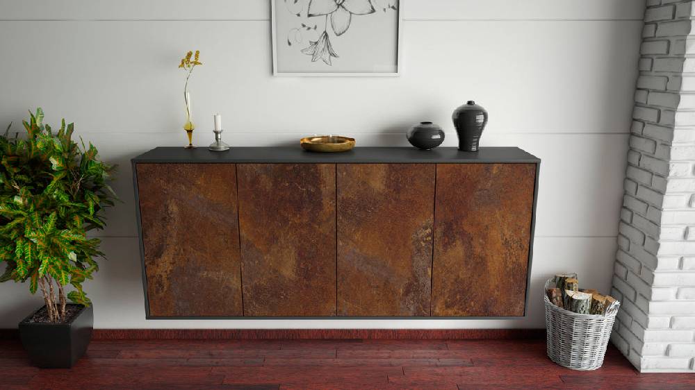 Stil Zeit Möbel Sideboard Lakewood, Rost, hängend (180x79x35cm) Online