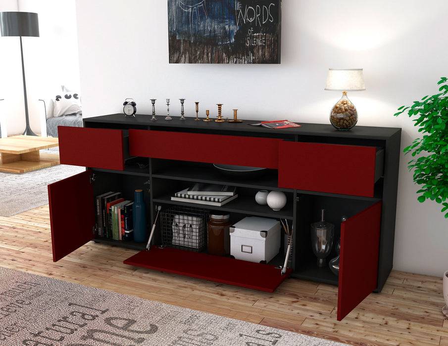Stil Zeit Möbel Sideboard Gina, Mint (180x79x35cm) Auslauf