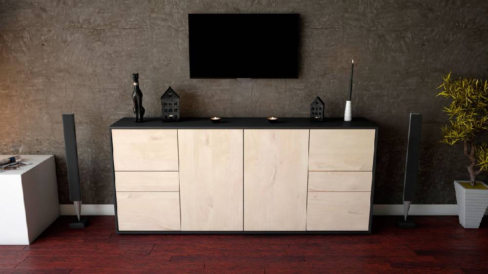 Stil Zeit Möbel Sideboard Gemma, Zeder (180x79x35cm) im Angebot