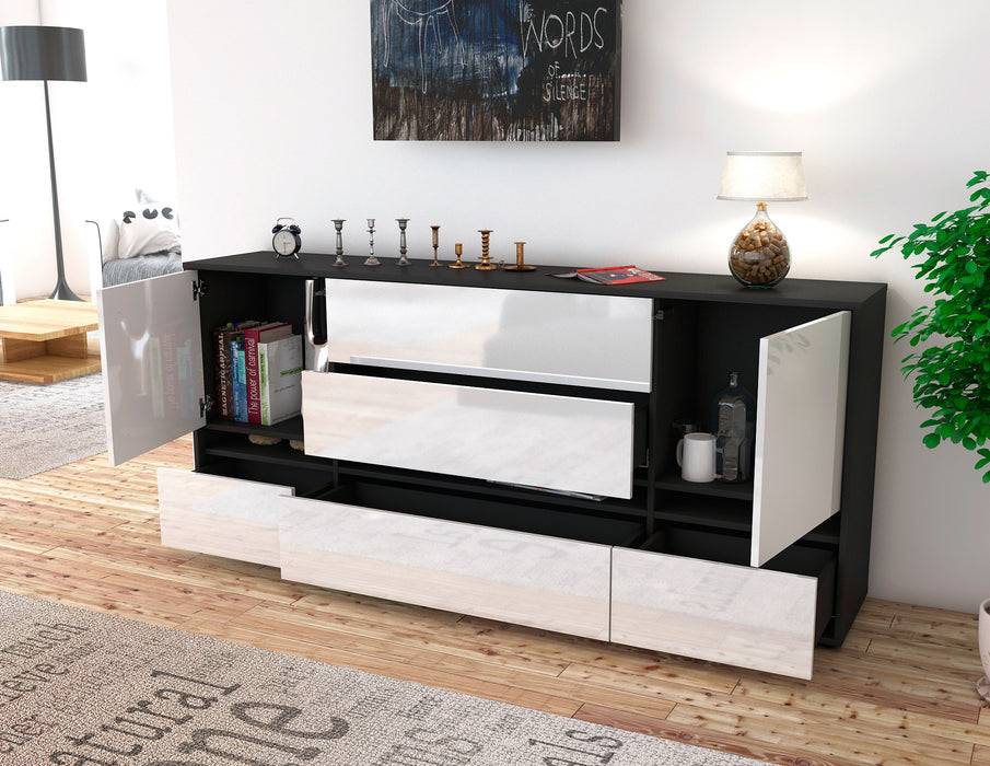 Stil Zeit Möbel Sideboard Floriana, Orange (180x79x35cm) Günstiger Verkauf