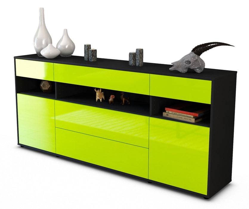 Stil Zeit Möbel Sideboard Floria, Grün (180x79x35cm)