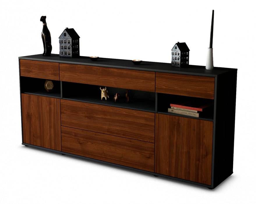 Stil Zeit Möbel Sideboard Floria, Walnuss (180x79x35cm)