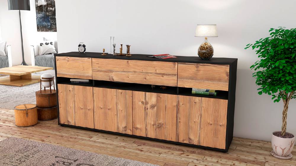 Stil Zeit Möbel Sideboard Flora, Pinie (180x79x35cm) Limitierter Zeitrabatt