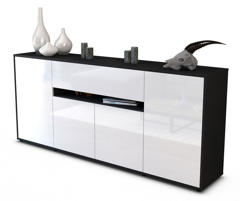 Stil Zeit Möbel Sideboard Flavia, Weiß (180x79x35cm)