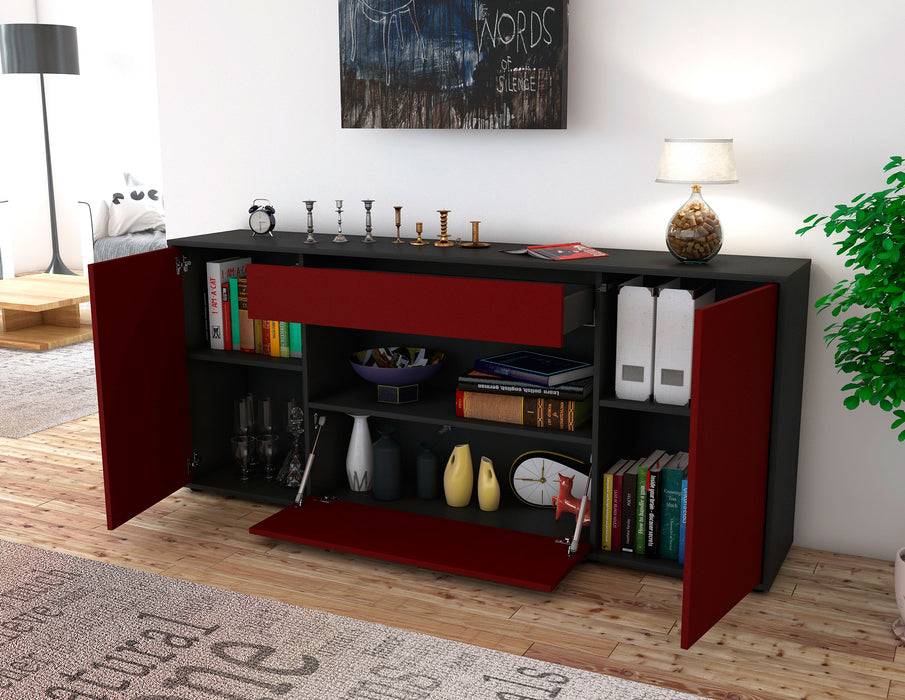 Stil Zeit Möbel Sideboard Fiora, Gelb (180x79x35cm) Fabrikpreis