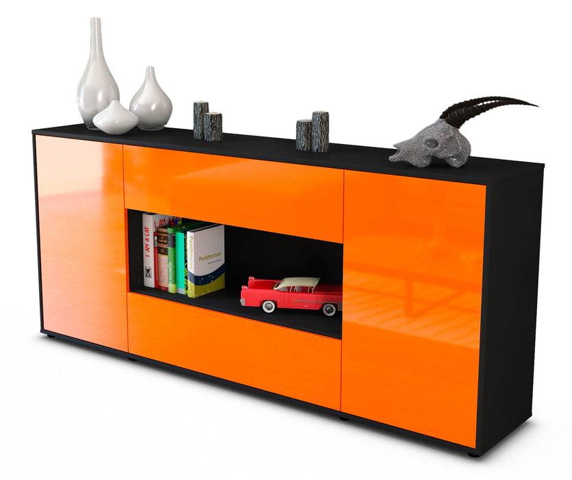 Stil Zeit Möbel Sideboard Filomena, Orange (180x79x35cm) Günstig kaufen