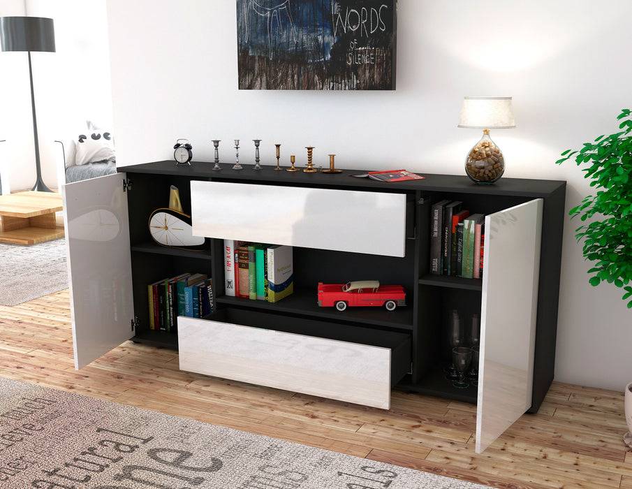 Stil Zeit Möbel Sideboard Filomena, Orange (180x79x35cm) Günstig kaufen