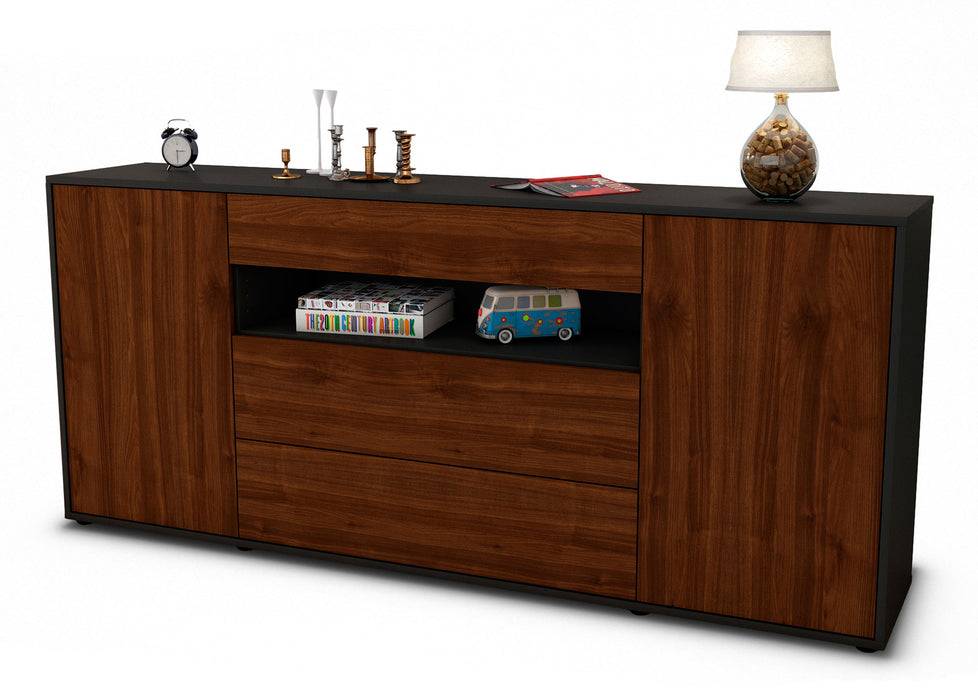 Stil Zeit Möbel Sideboard Filippa, Walnuss (180x79x35cm) Versandkostenfrei