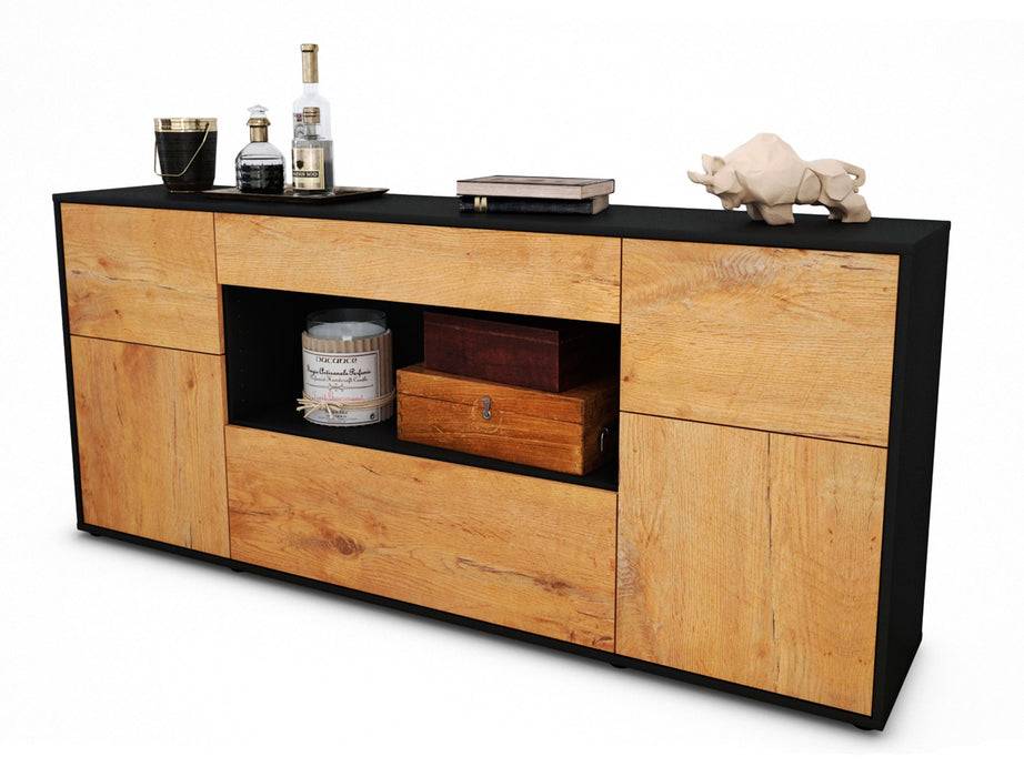 Stil Zeit Möbel Sideboard Fabiola, Eiche (180x79x35cm)