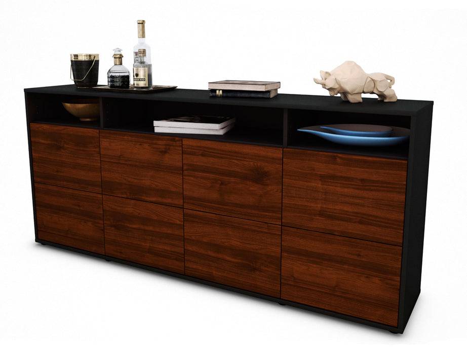 Stil Zeit Möbel Sideboard Evita, Walnuss (180x79x35cm)