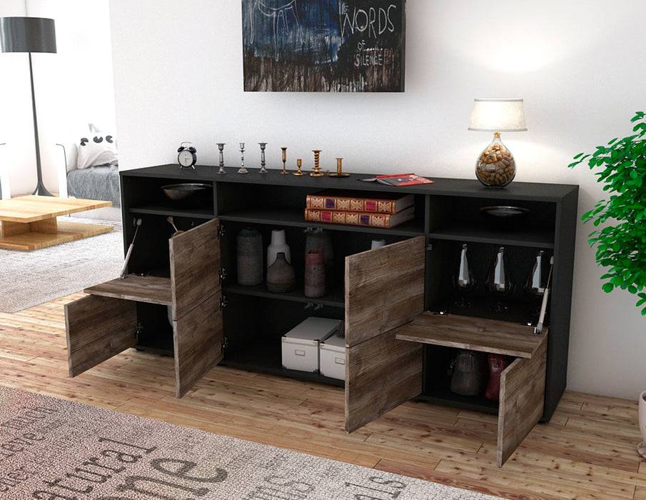 Stil Zeit Möbel Sideboard Evita, Walnuss (180x79x35cm) Exklusivangebot