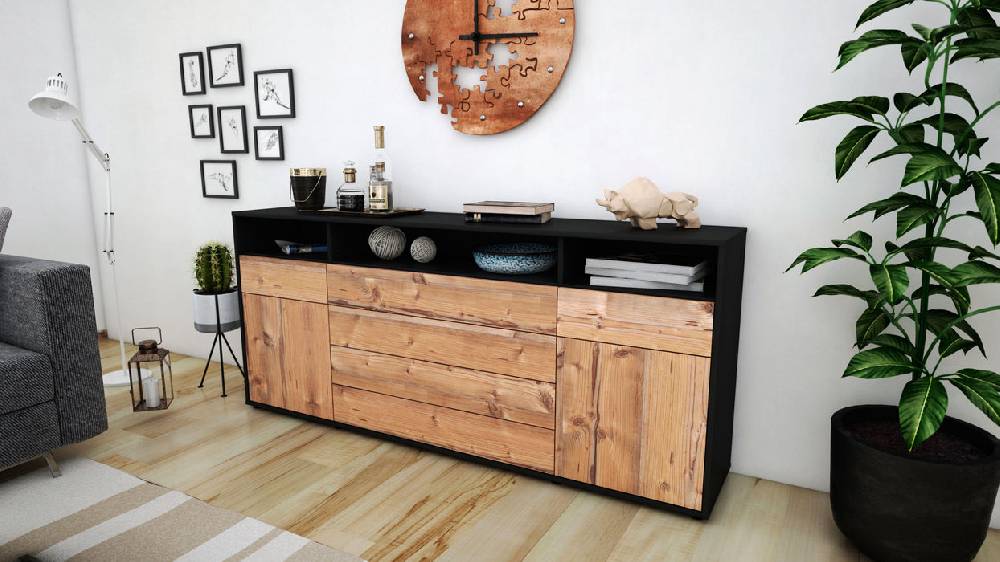 Stil Zeit Möbel Sideboard Evelina, Pinie (180x79x35cm) Preisnachlass