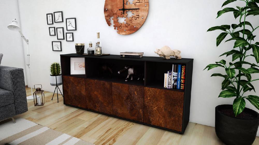 Stil Zeit Möbel Sideboard Enrica, Rost (180x79x35cm) Valentinstagsangebot