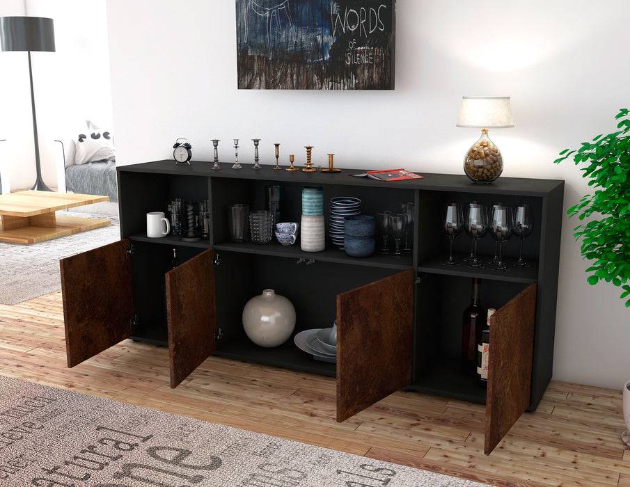 Stil Zeit Möbel Sideboard Enrica, Rost (180x79x35cm) Valentinstagsangebot