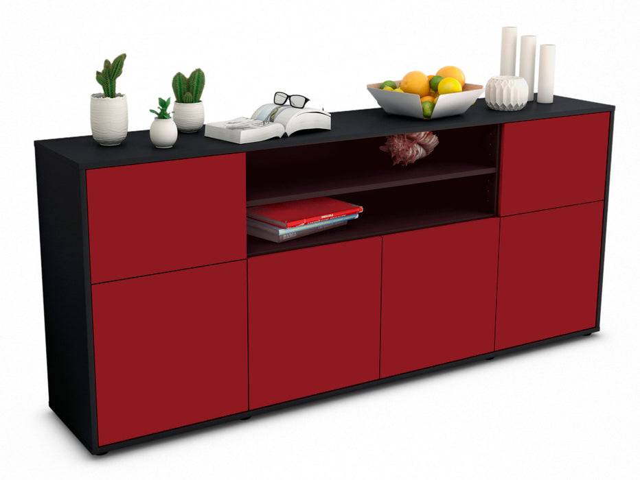 Stil Zeit Möbel Sideboard Emilia, Bordeaux (180x79x35cm)