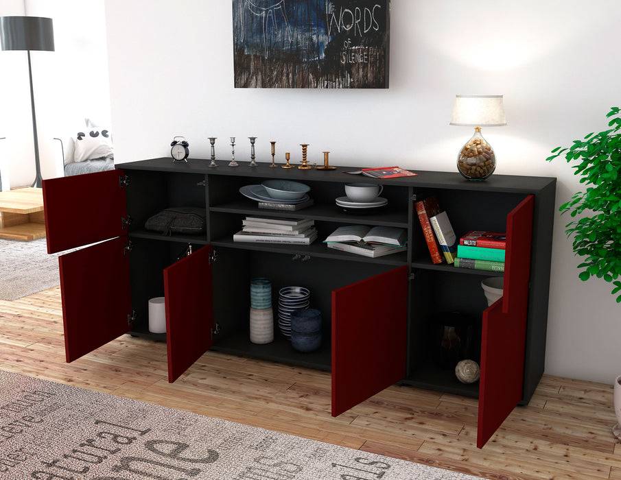 Stil Zeit Möbel Sideboard Emilia, Bordeaux (180x79x35cm) Jubiläumsangebot