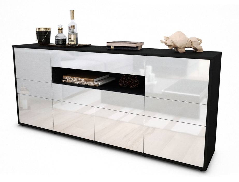 Stil Zeit Möbel Sideboard Emerelda, Weiß (180x79x35cm)