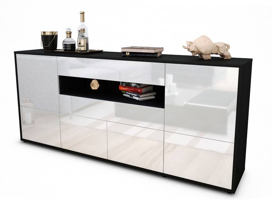 Stil Zeit Möbel Sideboard Emely, Weiß (180x79x35cm)