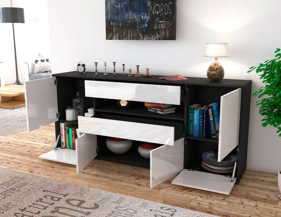 Stil Zeit Möbel Sideboard Emely, Weiß (180x79x35cm) Neueste Mode
