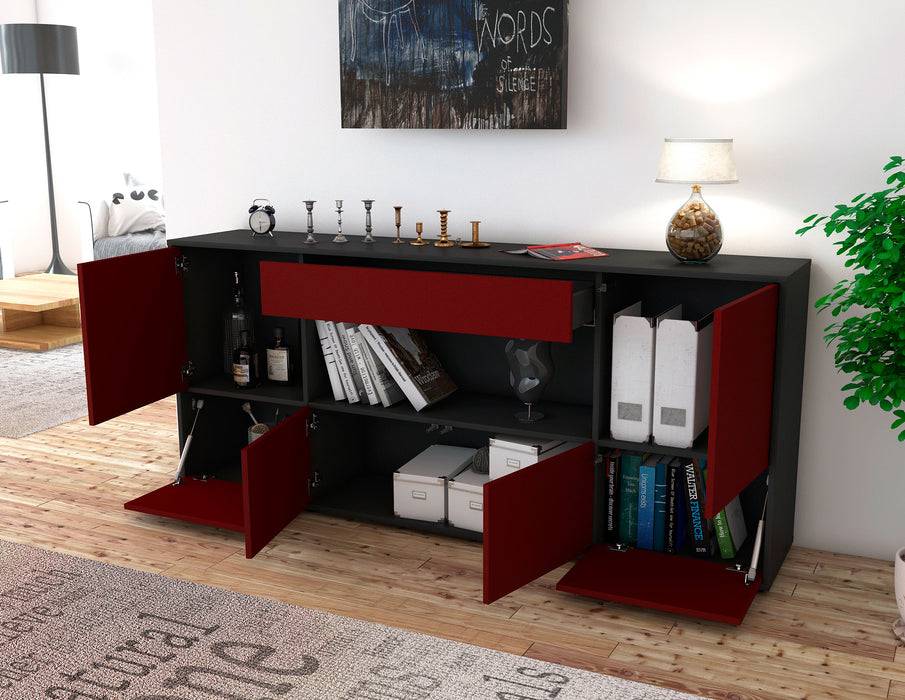Stil Zeit Möbel Sideboard Elsa, Gelb (180x79x35cm) Blitzangebot