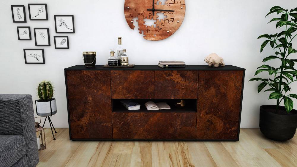 Stil Zeit Möbel Sideboard Elisabetta, Rost (180x79x35cm) Bestseller