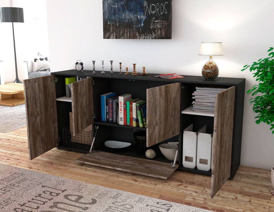 Stil Zeit Möbel Sideboard Eli, Eiche (180x79x35cm) Sonderangebote