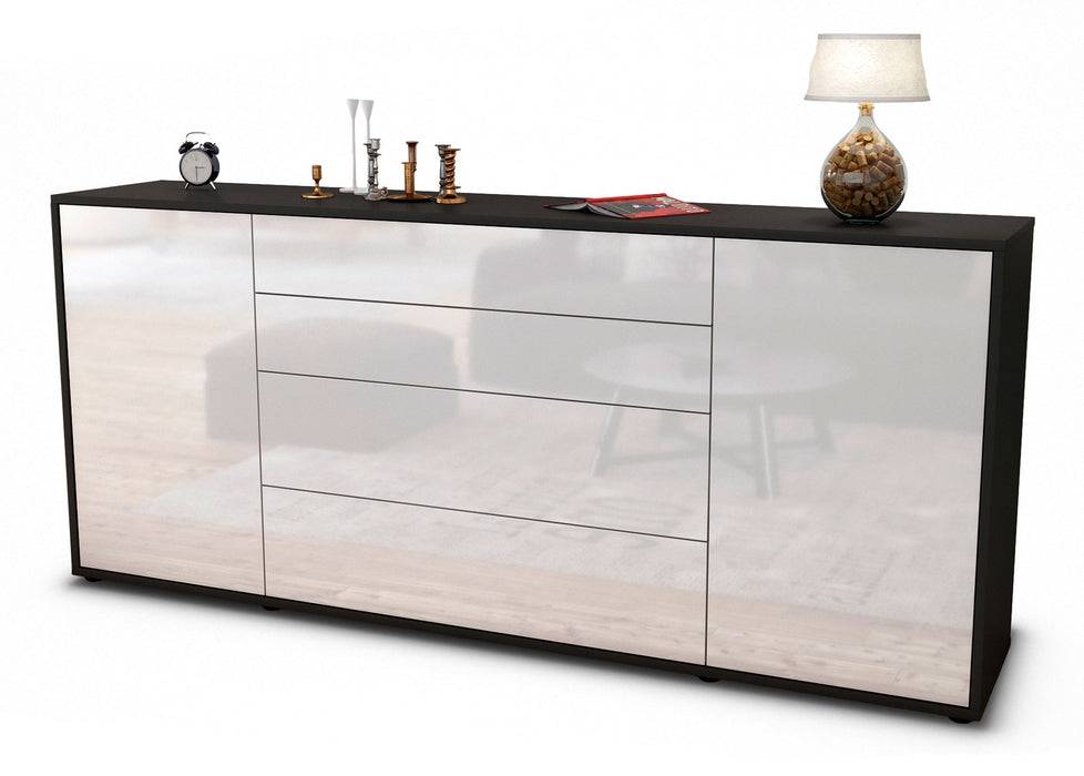 Stil Zeit Möbel Sideboard Elettra, Weiß (180x79x35cm)
