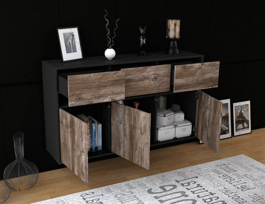 Stil Zeit Möbel Sideboard Joliet, Eiche, hängend (136x79x35cm) Kostenlose Rückgabe