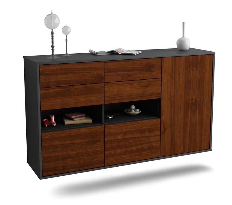 Stil Zeit Möbel Sideboard Santa Rosa, Walnuss, hängend (136x79x35cm)