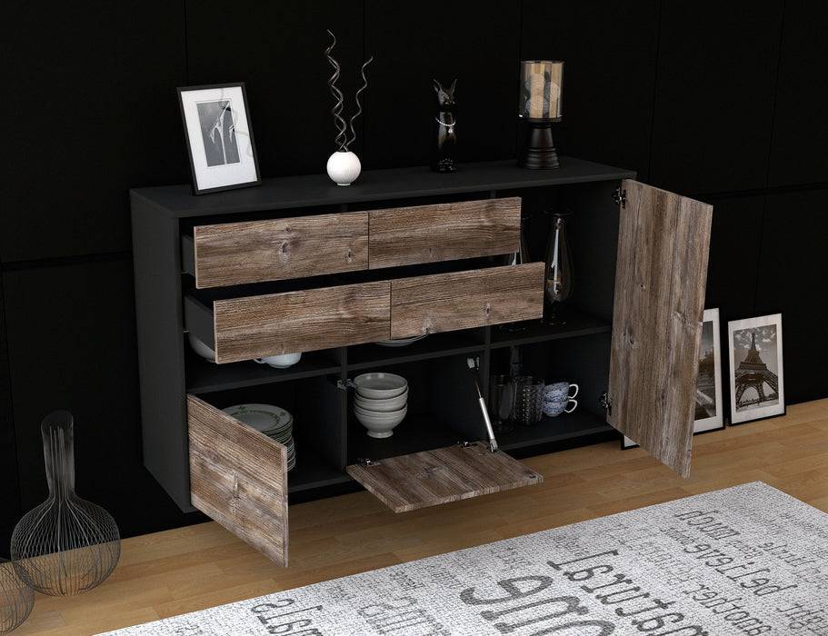 Stil Zeit Möbel Sideboard Santa Rosa, Walnuss, hängend (136x79x35cm) Neueste Stile