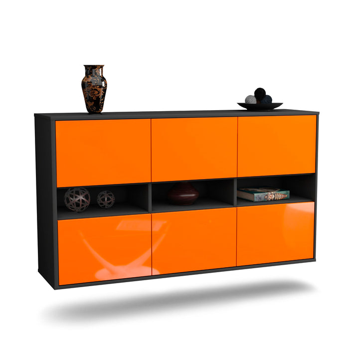 Stil Zeit Möbel Sideboard Rockford, Orange, hängend (136x79x35cm)