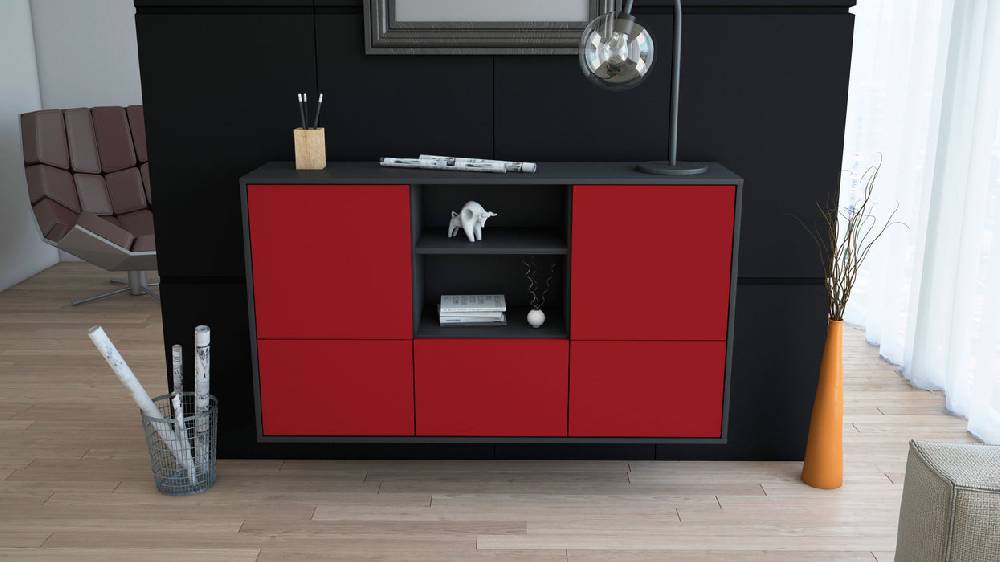 Stil Zeit Möbel Sideboard Grand Prairie, Bordeaux, hängend (136x79x35cm) Letzter Tag
