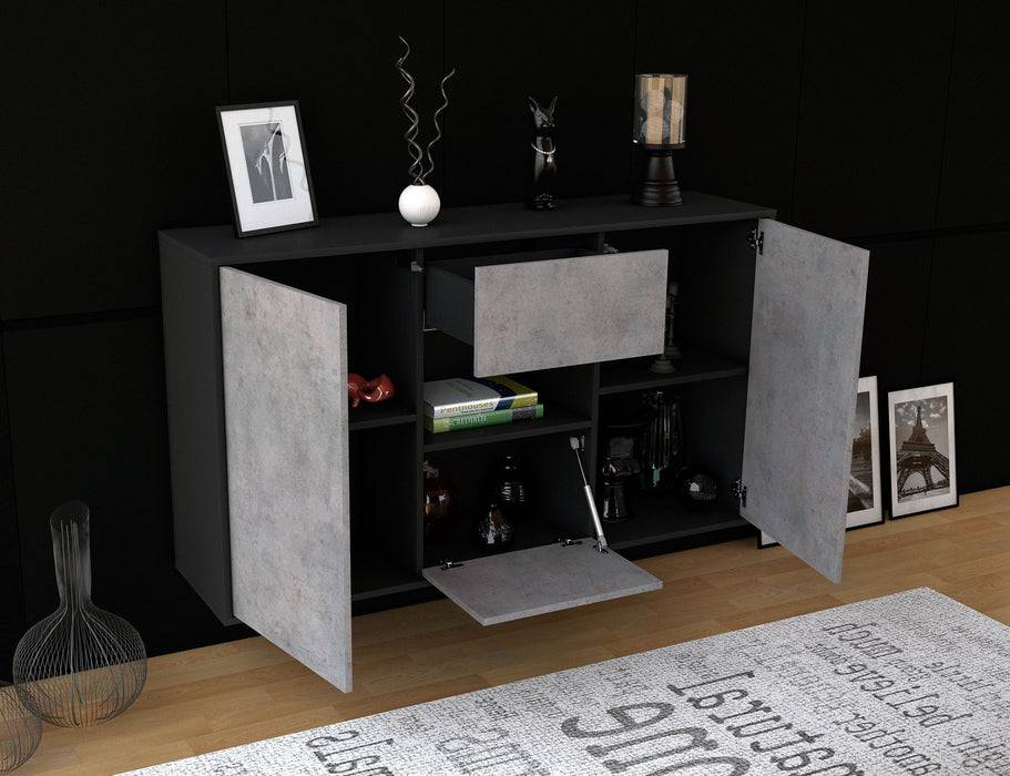 Stil Zeit Möbel Sideboard Tallahassee, Beton, hängend (136x79x35cm) Zeitbegrenzte Promotion