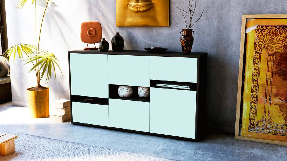 Stil Zeit Möbel Sideboard Egizia, Mint (136x79x35cm) Bis zu 50% Rabatt