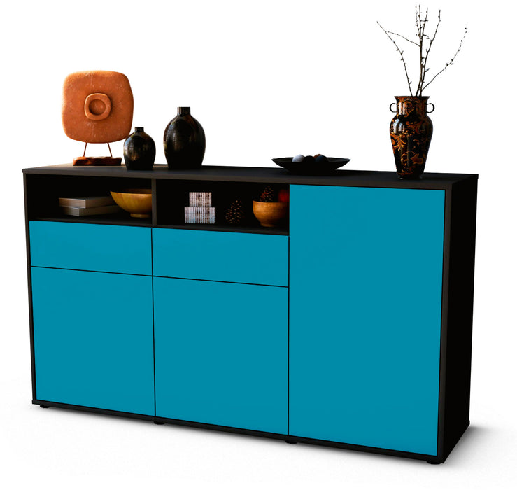 Stil Zeit Möbel Sideboard Editta, Türkis (136x79x35cm)