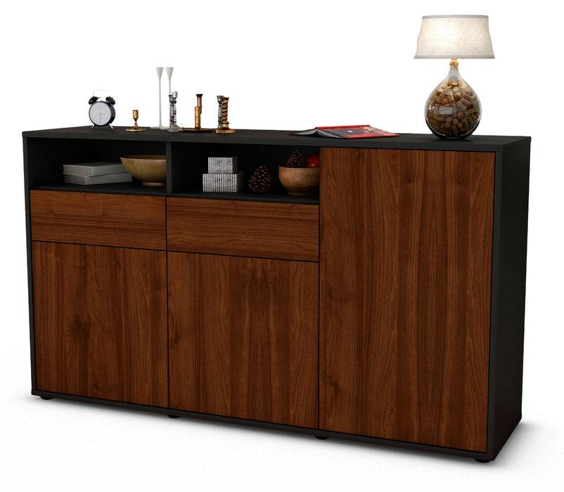 Stil Zeit Möbel Sideboard Editta, Walnuss (136x79x35cm)