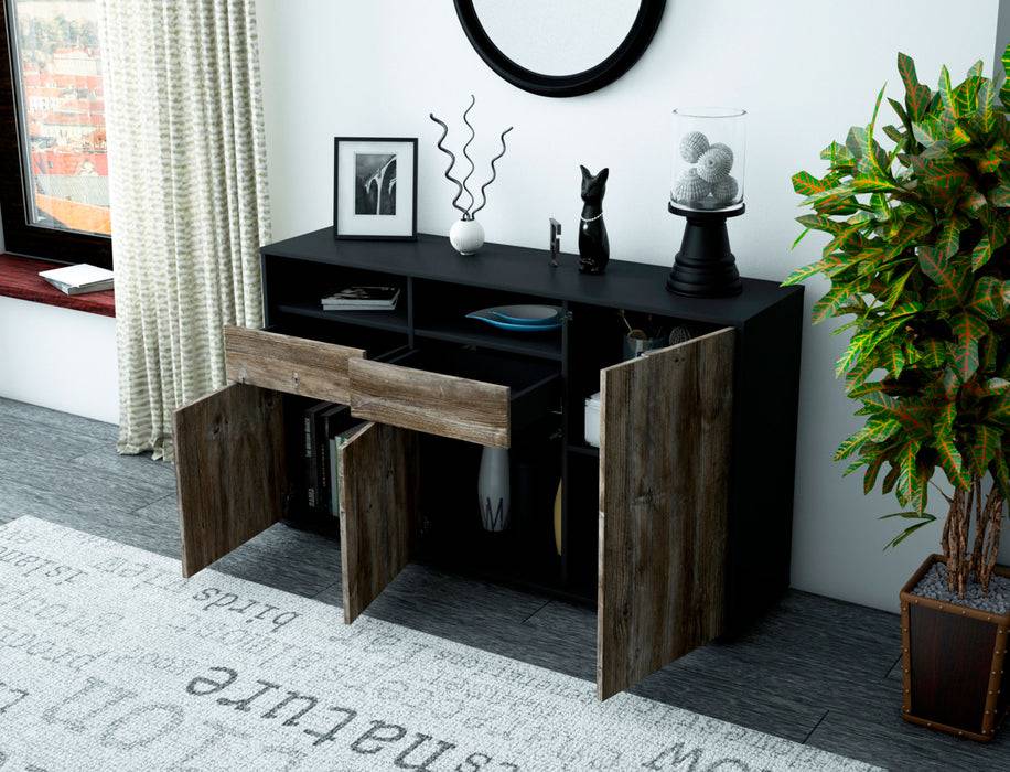 Stil Zeit Möbel Sideboard Editta, Walnuss (136x79x35cm) Nur für heute