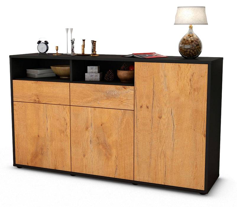 Stil Zeit Möbel Sideboard Editta, Eiche (136x79x35cm)