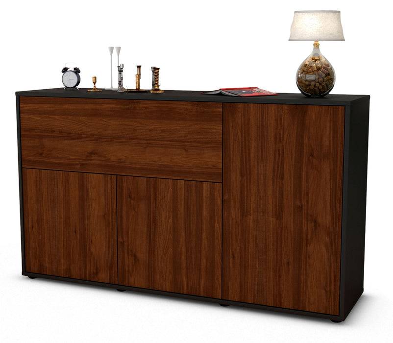 Stil Zeit Möbel Sideboard Edera, Walnuss (136x79x35cm)