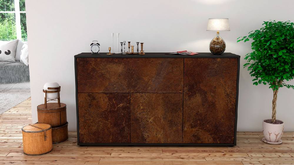 Stil Zeit Möbel Sideboard Edera, Rost (136x79x35cm) Discount Store für neue Produkte